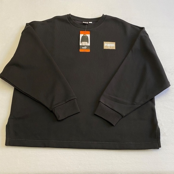 PUMA Ladies' Fleece Crewneck Long Sleeves, XXL, Black, NWT - Picture 5 of 16